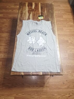 SpongeBob Squarepants Gray Mussel Beach Sleeveless Shirt